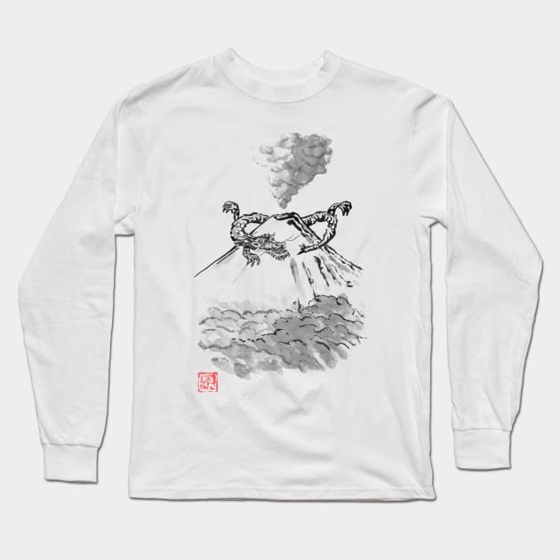 dragon fuji Long Sleeve T-Shirt by pechane